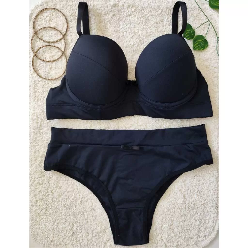 Conjunto Luana Calcinha conforto e Sutiã com Bojo Microfibra