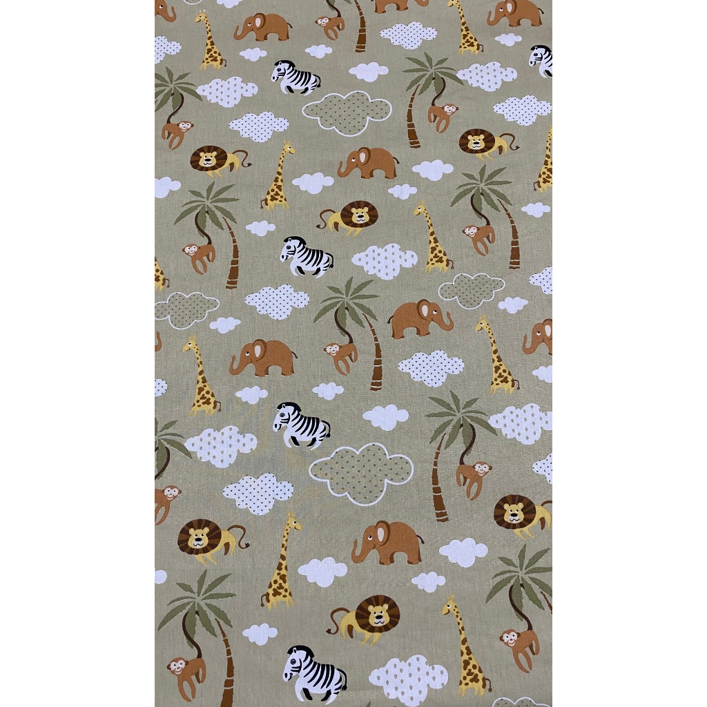Tecido Tricoline Estampada Safari 100% Algodão – Caque
