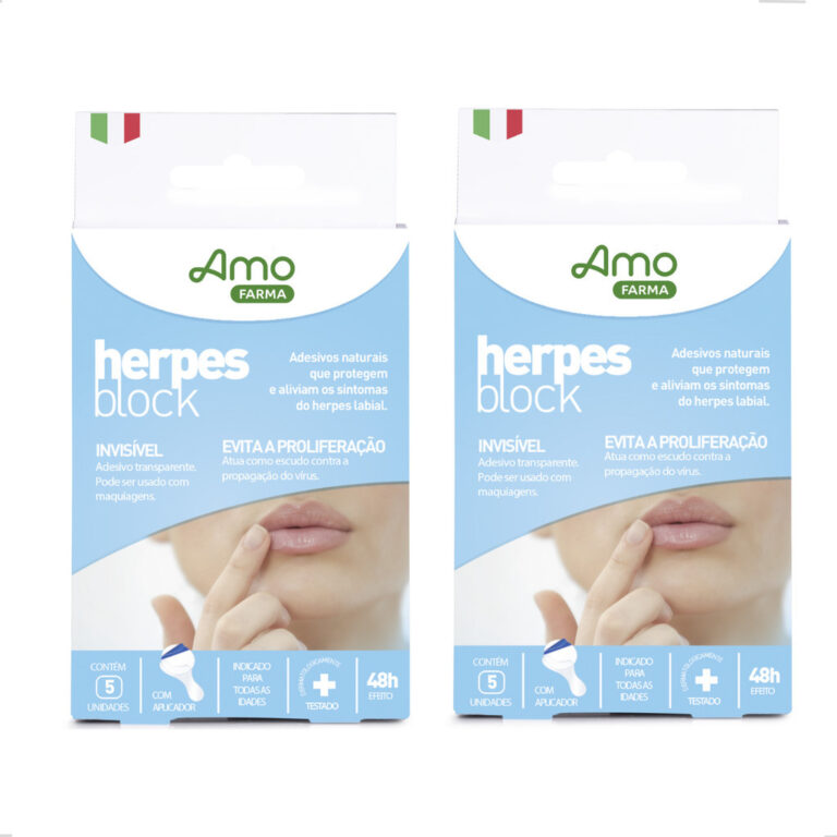 2 Caixas Adesivos Naturais Herpes Block labial Amo