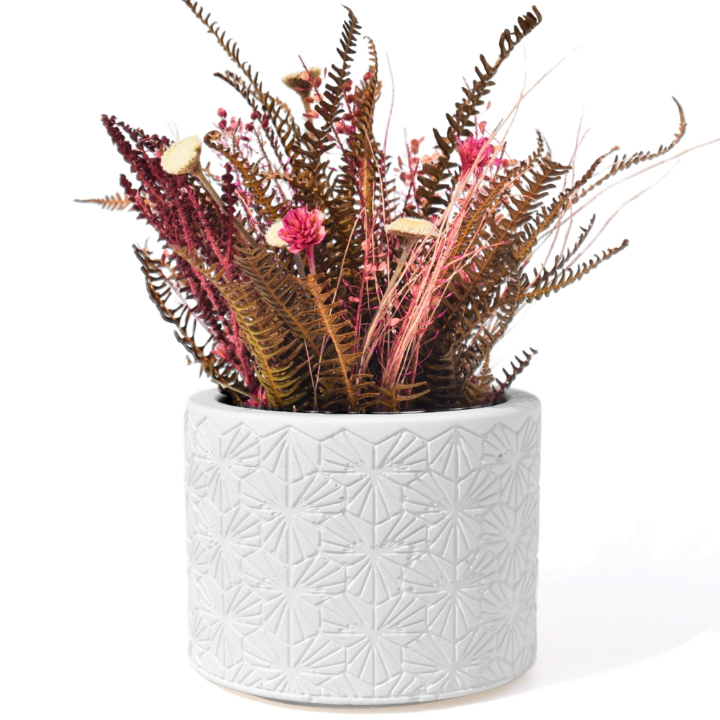 Vaso Decorativo Artesanal em Cimento para Plantas Naturais e Artificiais 10 Cm Bahia