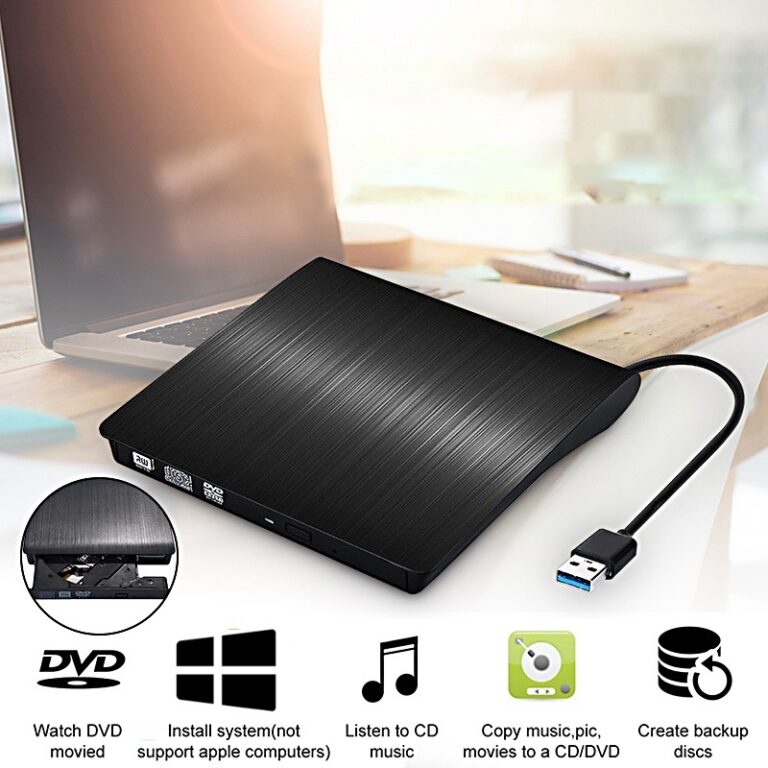 Leitor E Gravador Cd Dvd Externo Slim Preto Usb 3.