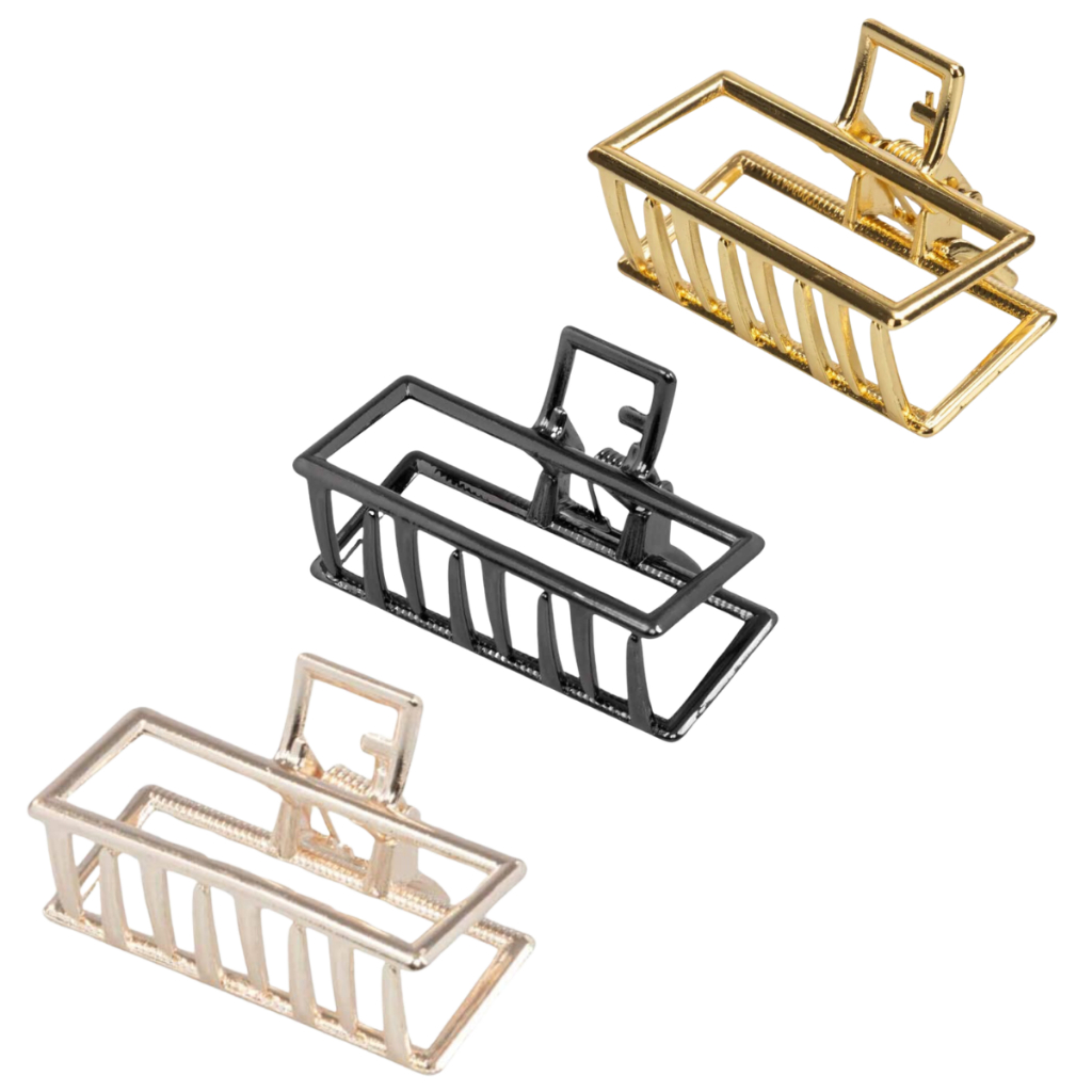 Piranha Prendedor De Cabelo Metal Gold Bronze Resistente Elegante – Lanossi