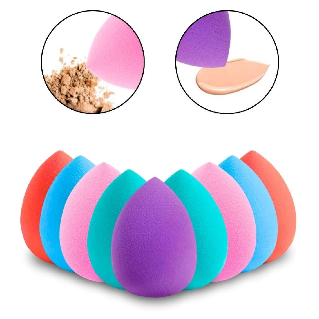 Kit 24 Esponjas Maquiagem Base Corretivo Pó Anatômica Gota Make-Up Automaquiagem Maquiagem Profissio
