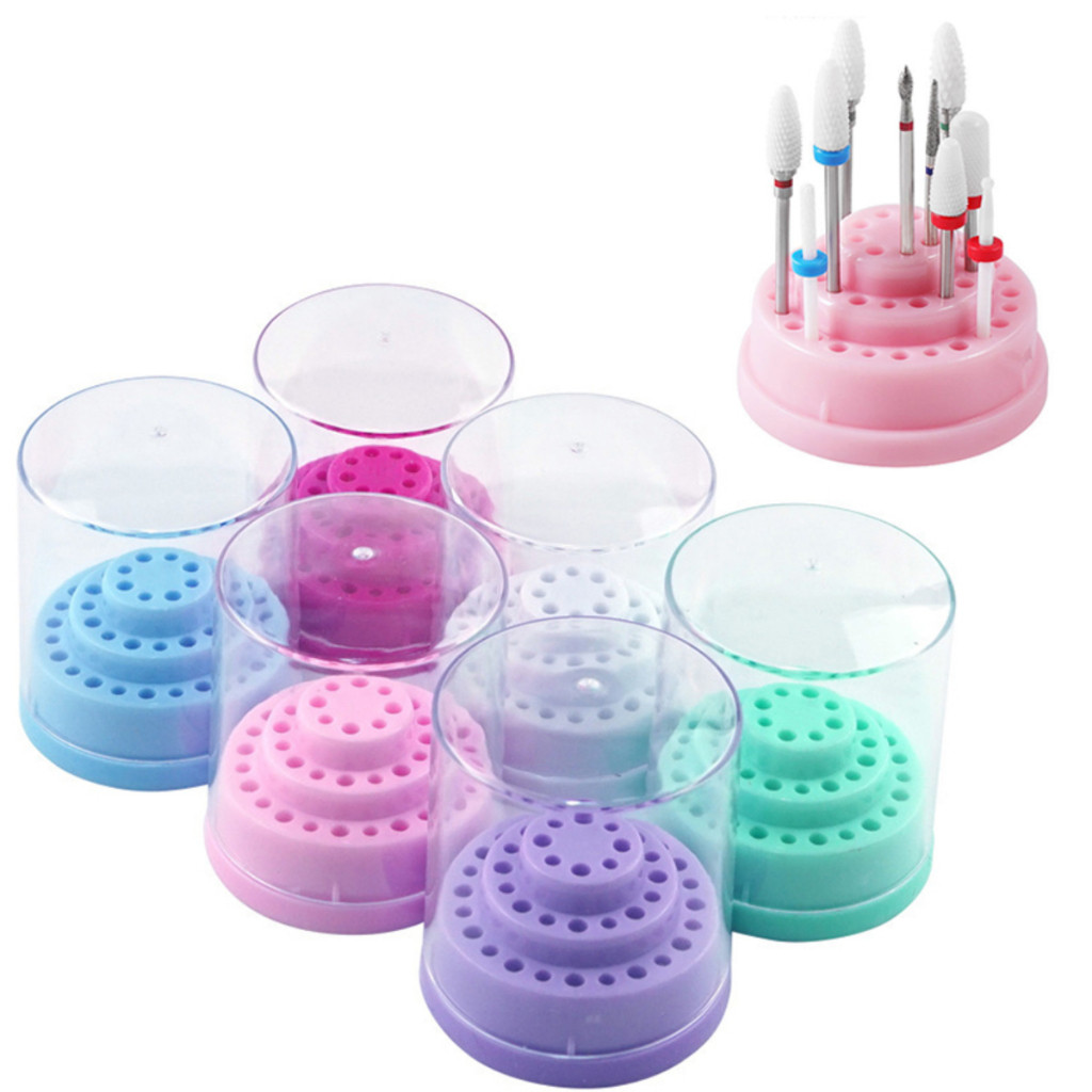 Porta Brocas Grande Suporte De Broca Para Lixar Unhas – Organizador E Expositor