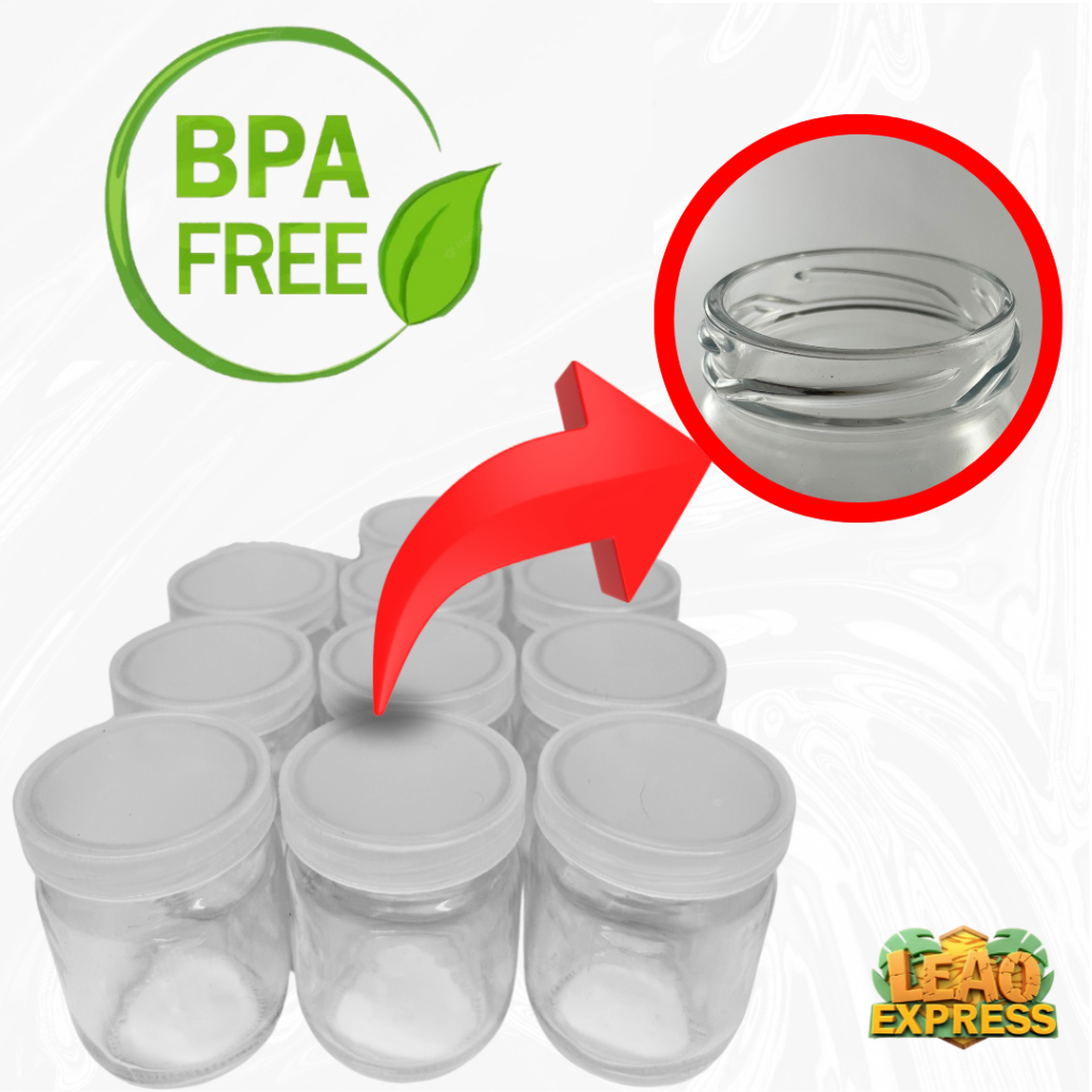 Pote de Vidro para Leite Materno 200ml Kit 5x ou 10x Pote de Vidro com Tampa Amamentação Overnight