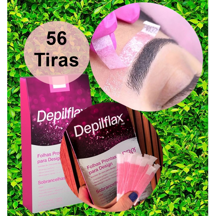 Kit 56 Tiras de Cera para Sobrancelhas Design Rosa