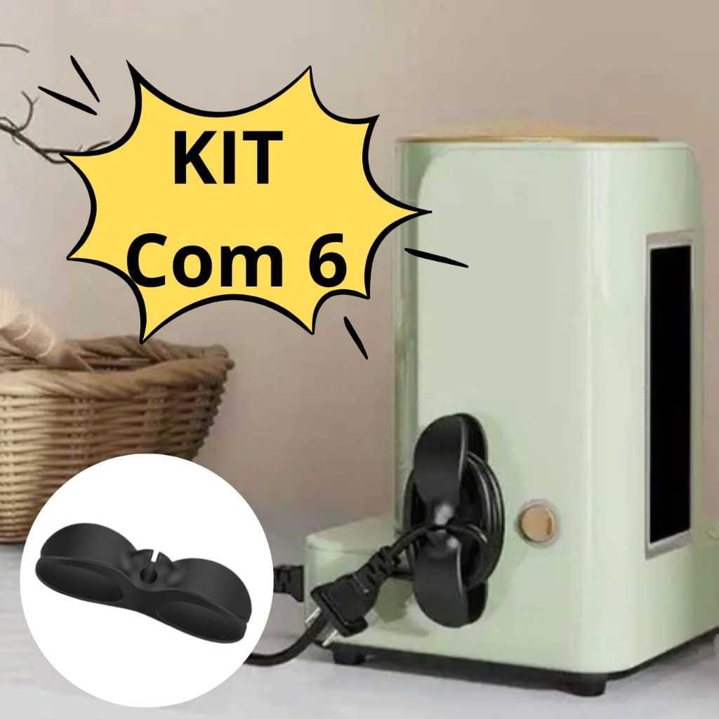 KIT 6 Organizador de Cabos e Carregador Para Organização de Fios Em Silicone MT010 (1)
