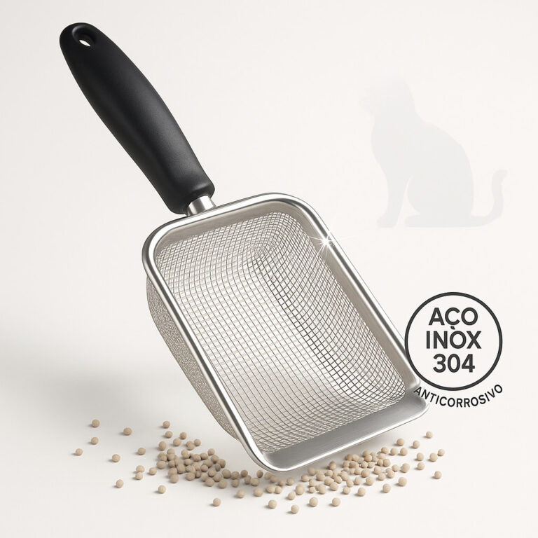 Pá Inox Higiênica para Gatos, Terrários e Gaiol