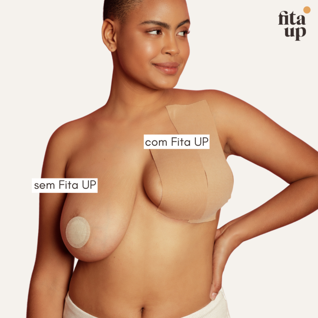Fita Up Adesiva Levanta Seios Invisível Sutiã Sem Alça Push Up Boob Tape Antialérgica Confortável