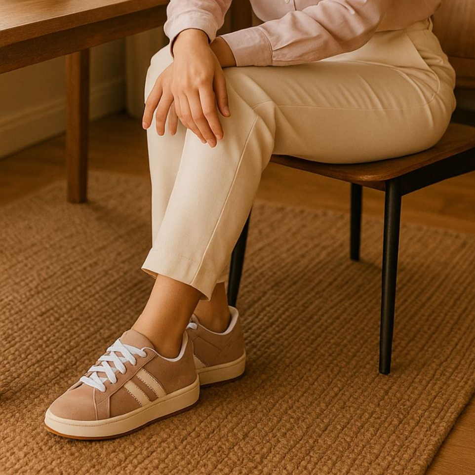 Tênis Feminino Casual Cano Baixo Super Confortável Sapatenis Academia Caminhada Lançamento Camurça