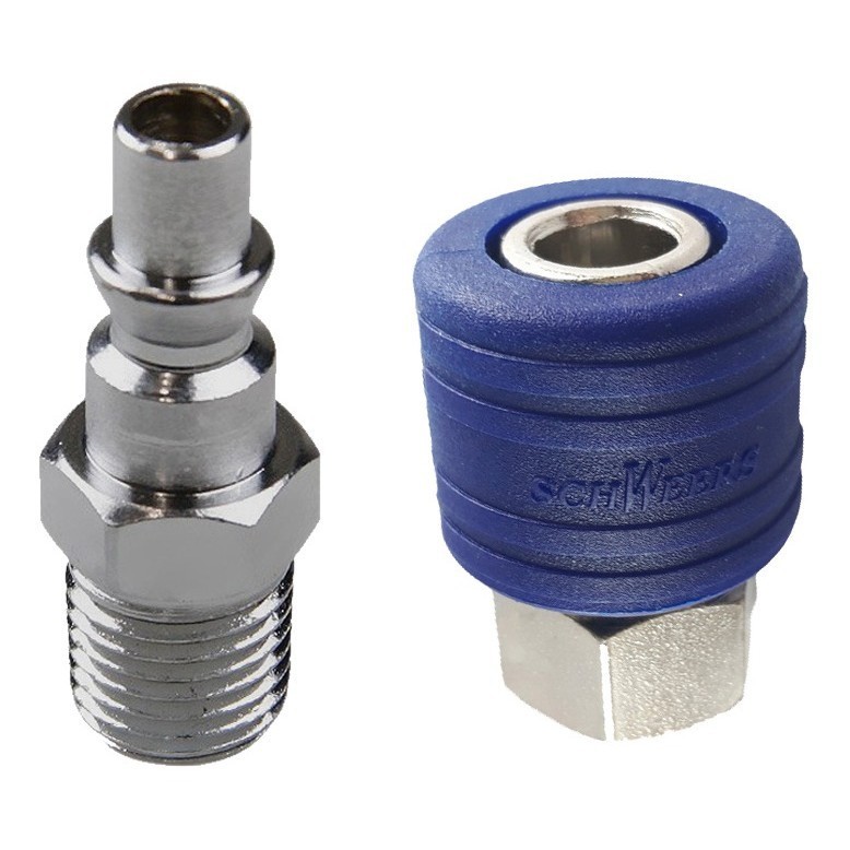 Pino Conect De 1/4 + Engate Rapido Azul Femea