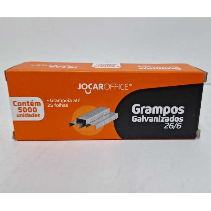 Grampos Galvanizados 26/6 Jocaroffice  5000 Unidad