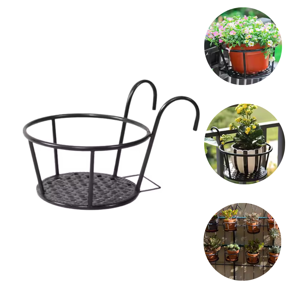 Suporte Para Vasos De Flores De Parede De Pendurar Plantas Flores – Metal 22x18x11,5cm