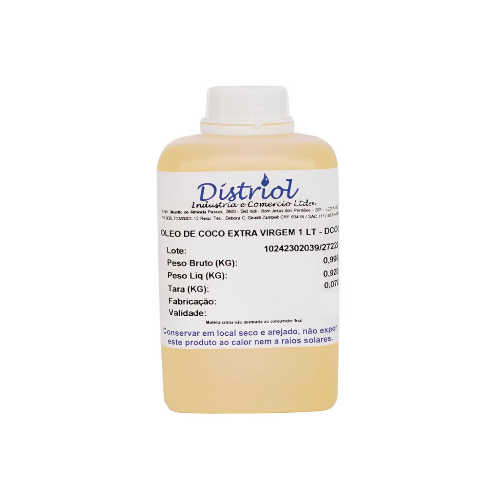 Óleo de Coco Extra Virgem 1L – 100% Natural e Puro | Distriol