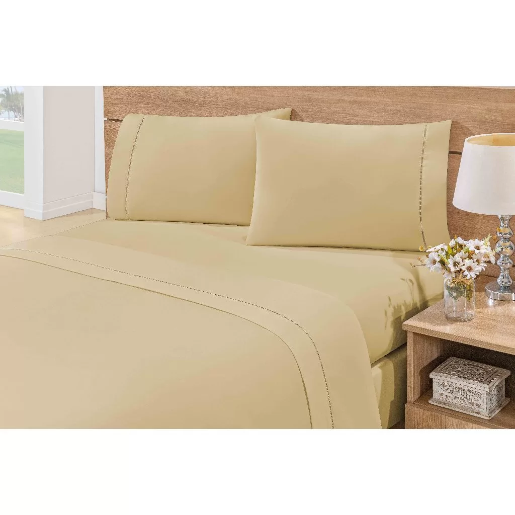 JOGO LENÇOL SOLTEIRO 2 PEÇAS MICROPERCAL 400FIOS