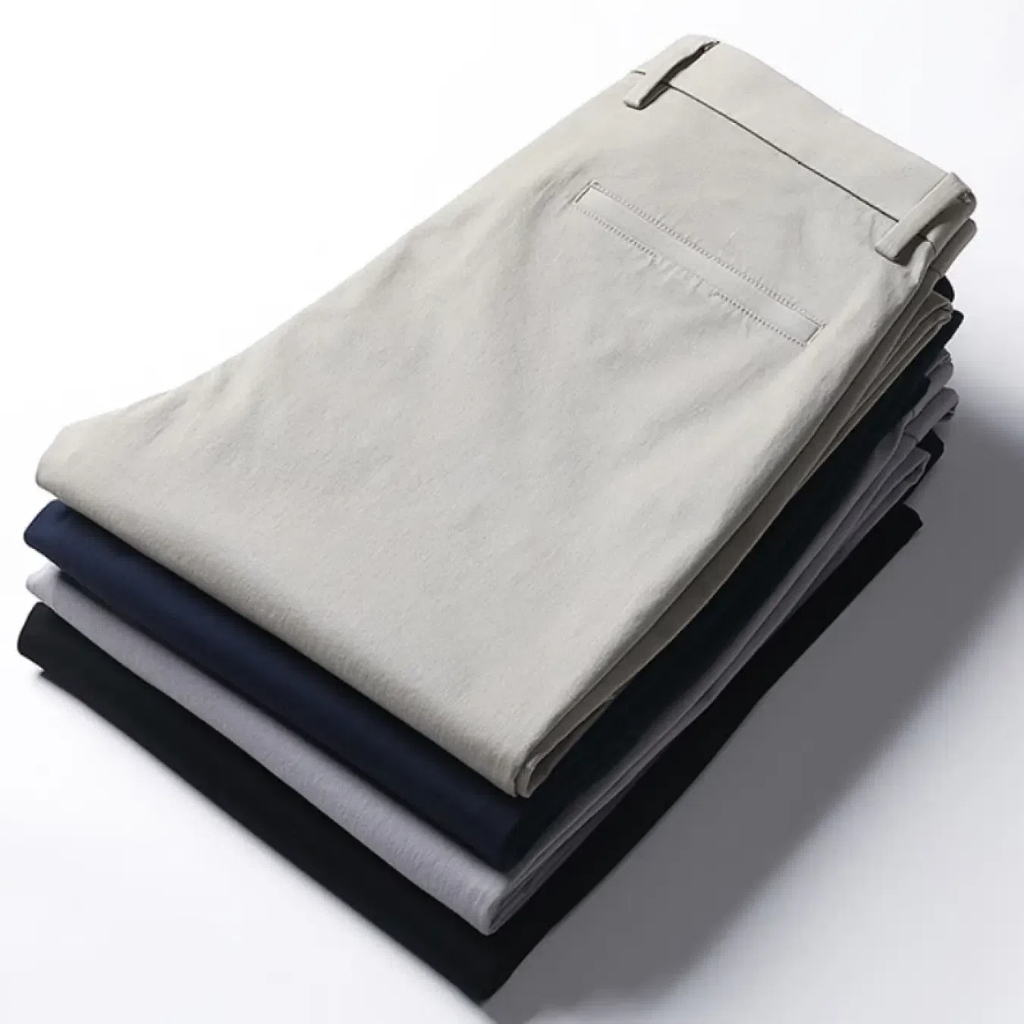 Calças Sarja Masculina Alfaiataria Esporte Fino Bolso Faca Bolso Embutido