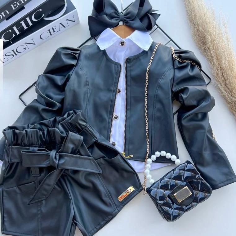 Conjunto Infantil 2 Peças Jaqueta e shorts de Cou