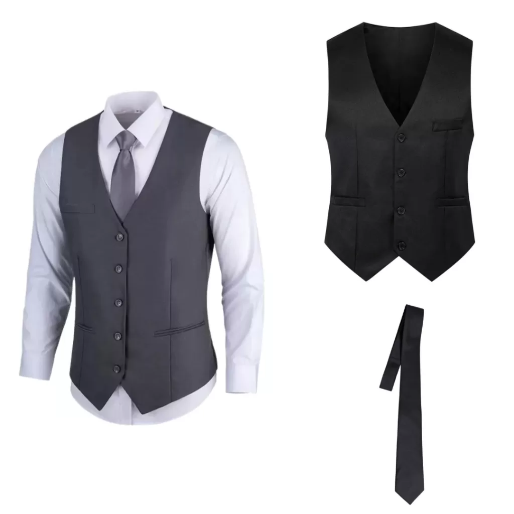 Conjunto Colete Executivo Social Masculino + Gravata Slim Luxo – Envio Imediato