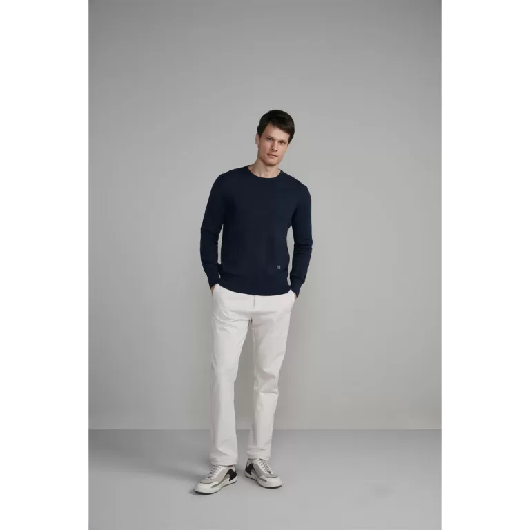 Tricot Gola Careca – Azul Marinho
