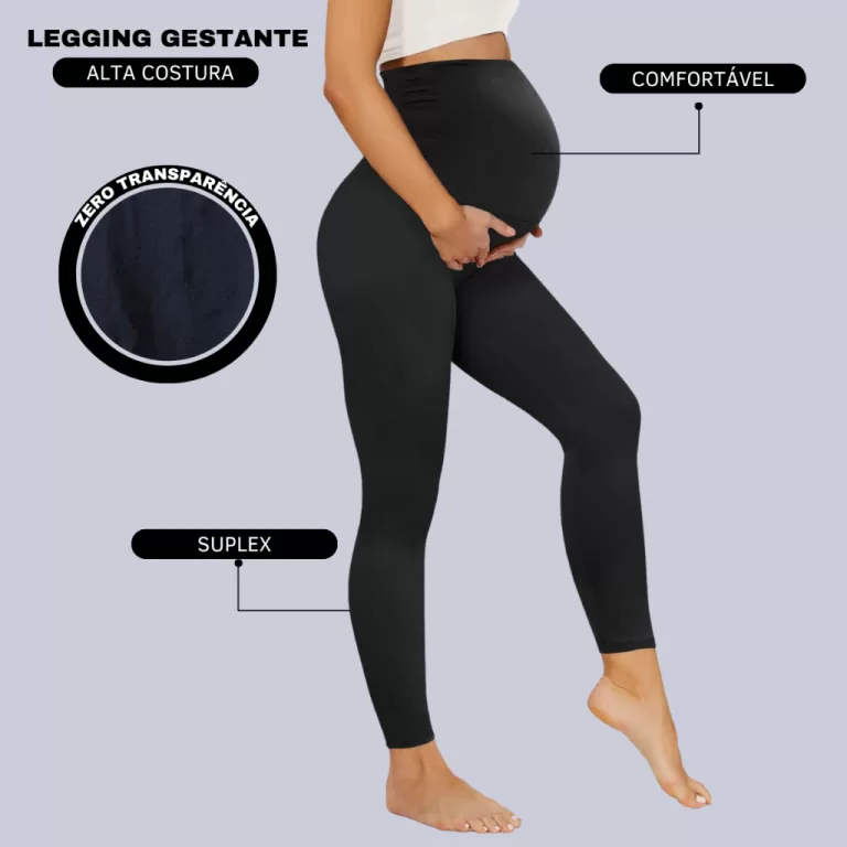Calca Legging Para Gestante Gravida Maternidade Mo