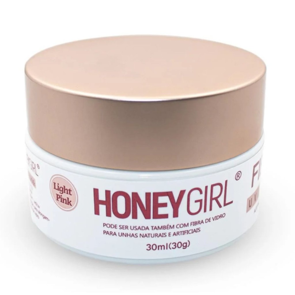 Gel Light Pink Fiber 3 led Uv Alongamento De Unhas 30g Honey Girl