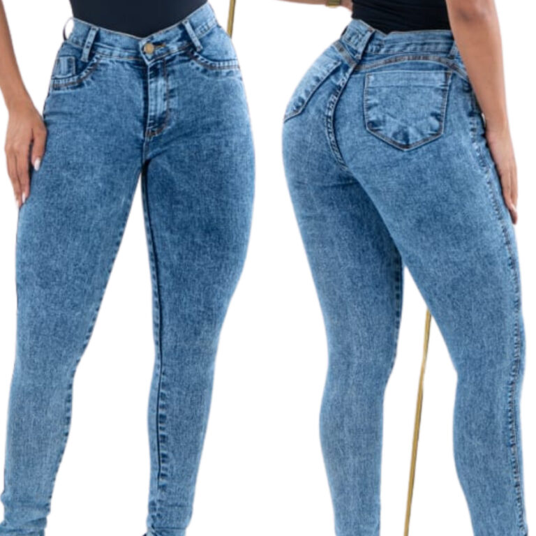 Calça Jeans Femenina Com Elastano Skinny Cintura 