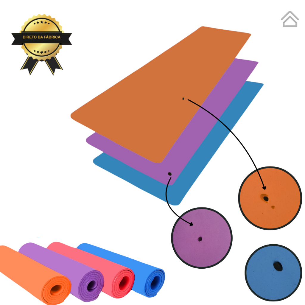 Tapete Yoga Mat Colchonete Tatame 1,70mx55cmx5mm Promoção Atacado PequenosDefeitos