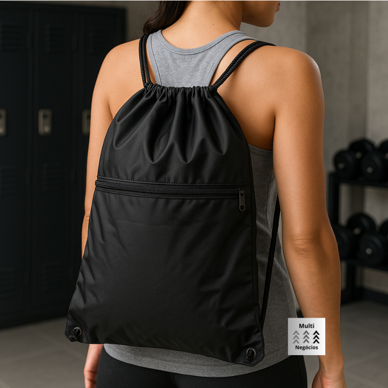 Mochila Saco Nylon Impermeável Resistente Unissex
