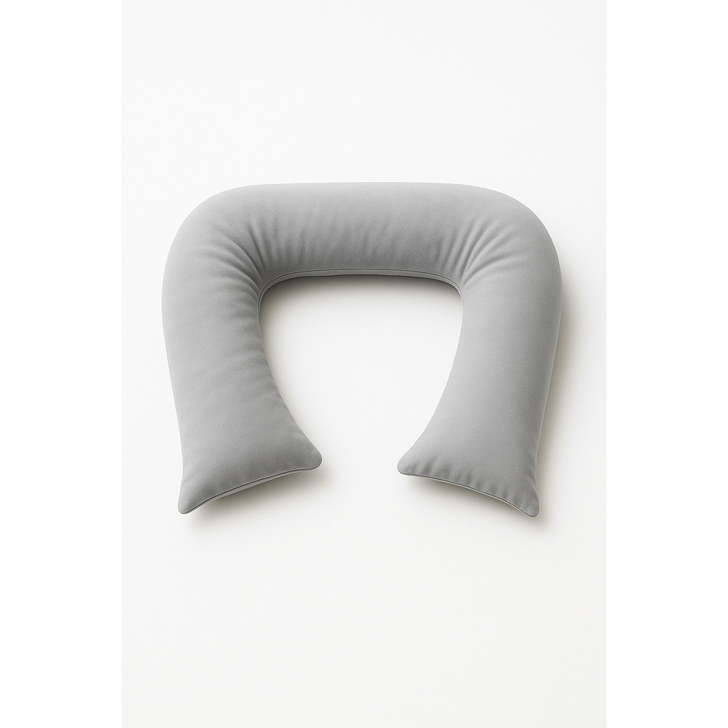 Almofada Amamentação Veludo Prata Fibra Siliconada Confort