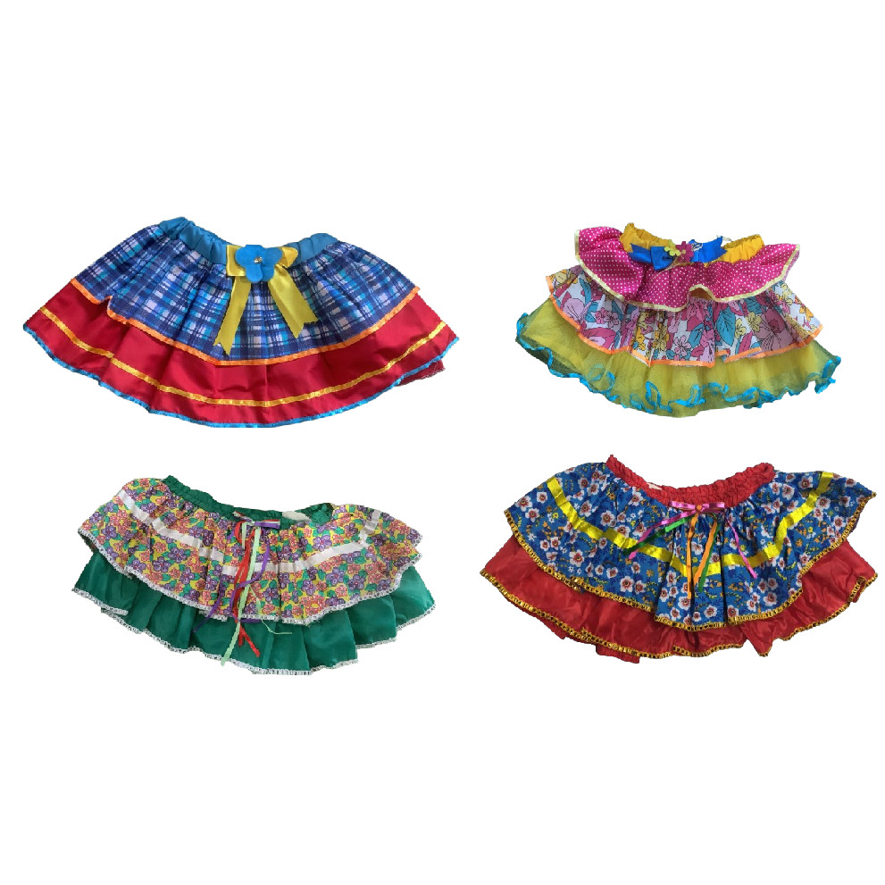 Saia Infantil de Festa Junina Anjo Fantasias Promocao
