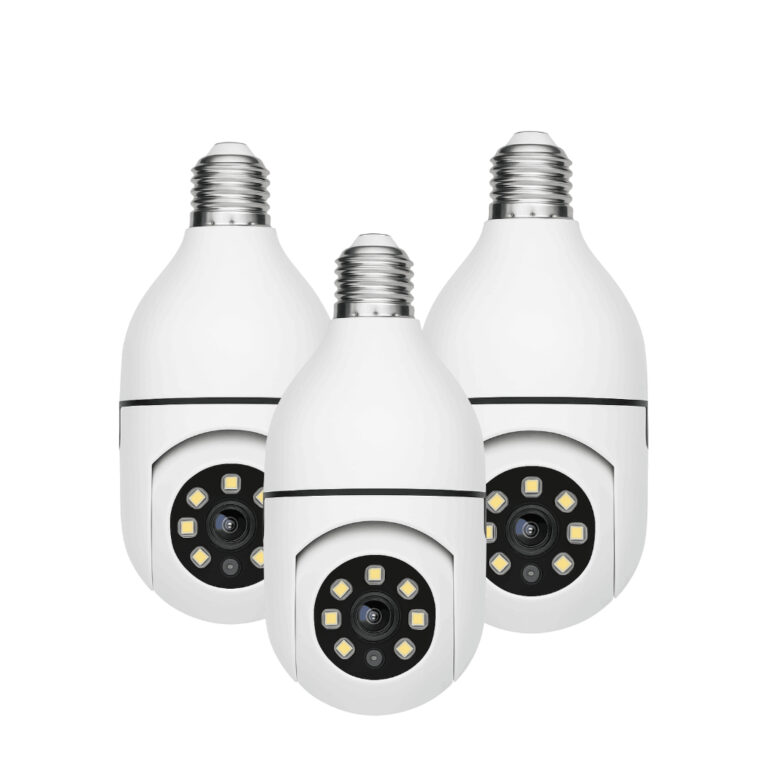 Kit 3 Câmeras Lâmpada Wi-Fi 360° com Visão Not
