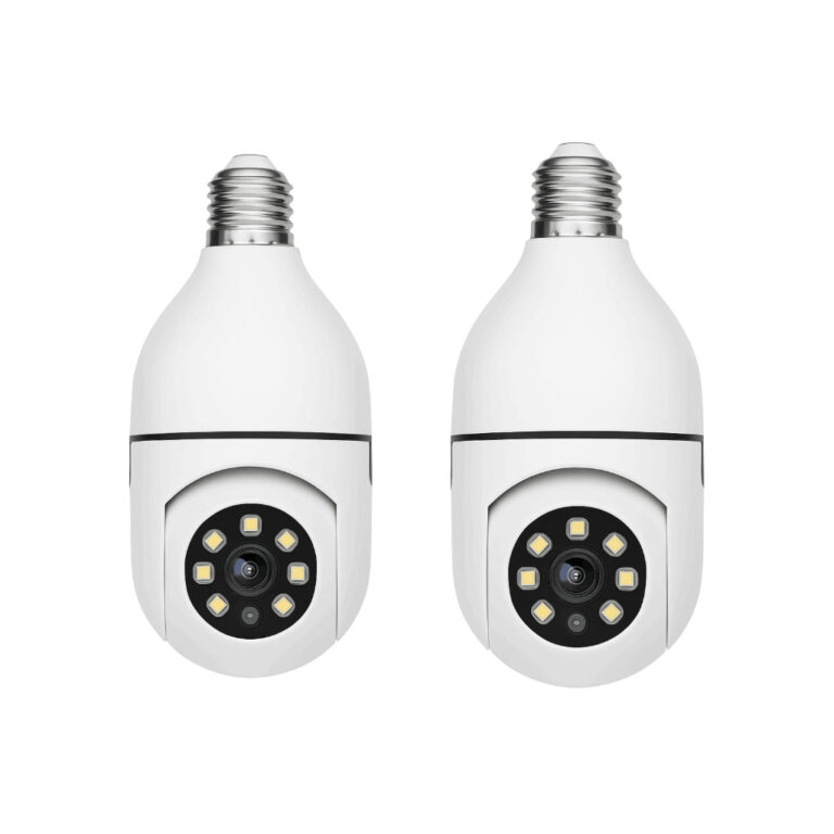 Kit 2 Câmeras Lâmpada Wi-Fi 360° com Visão Not