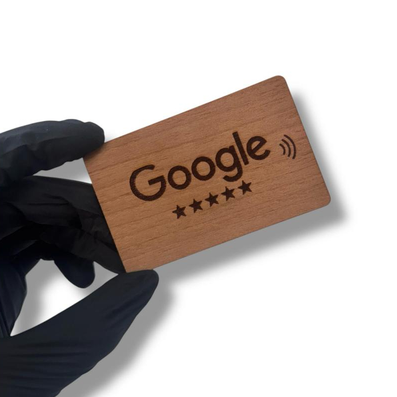 Cartão de Avaliação Google BAMBU Com Chip Nfc E Qr Code