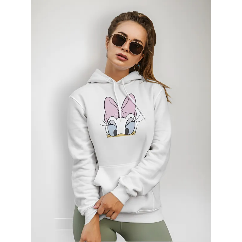 Moletom Feminino Casaco Inverno Algodão Margarida Personagens Oferta