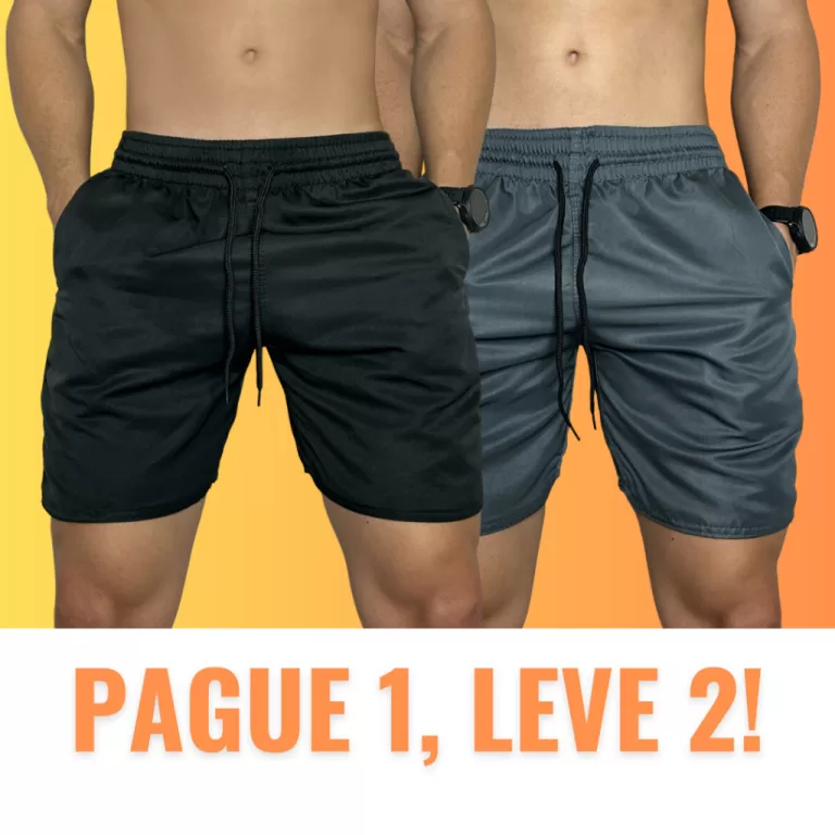 Kit 2 Short Mauricinho Masculino Tactel Grosso Ber