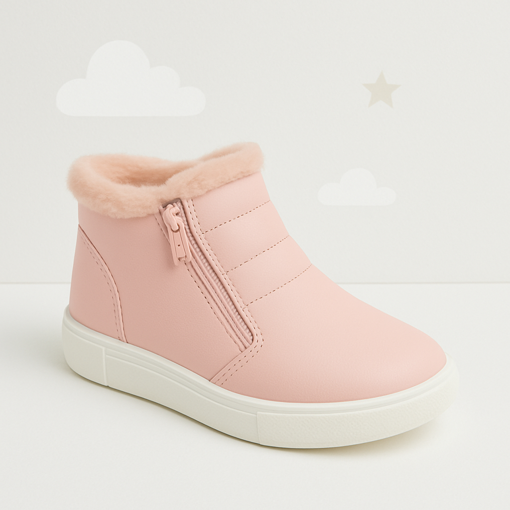 Bota Menina Infantil Botinha Pelo Macia Criança Princesa Feminino Bebe Frio Inverno 20 ao 34
