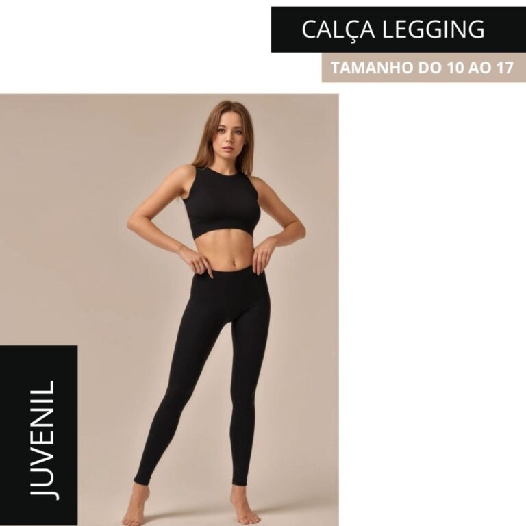 Calça Legging Infantil Juvenil EscolarTamanhos do