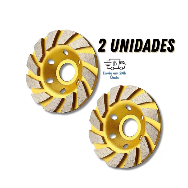Kit 2 Discos Diamantados Turbo 100mm para Esmerilh