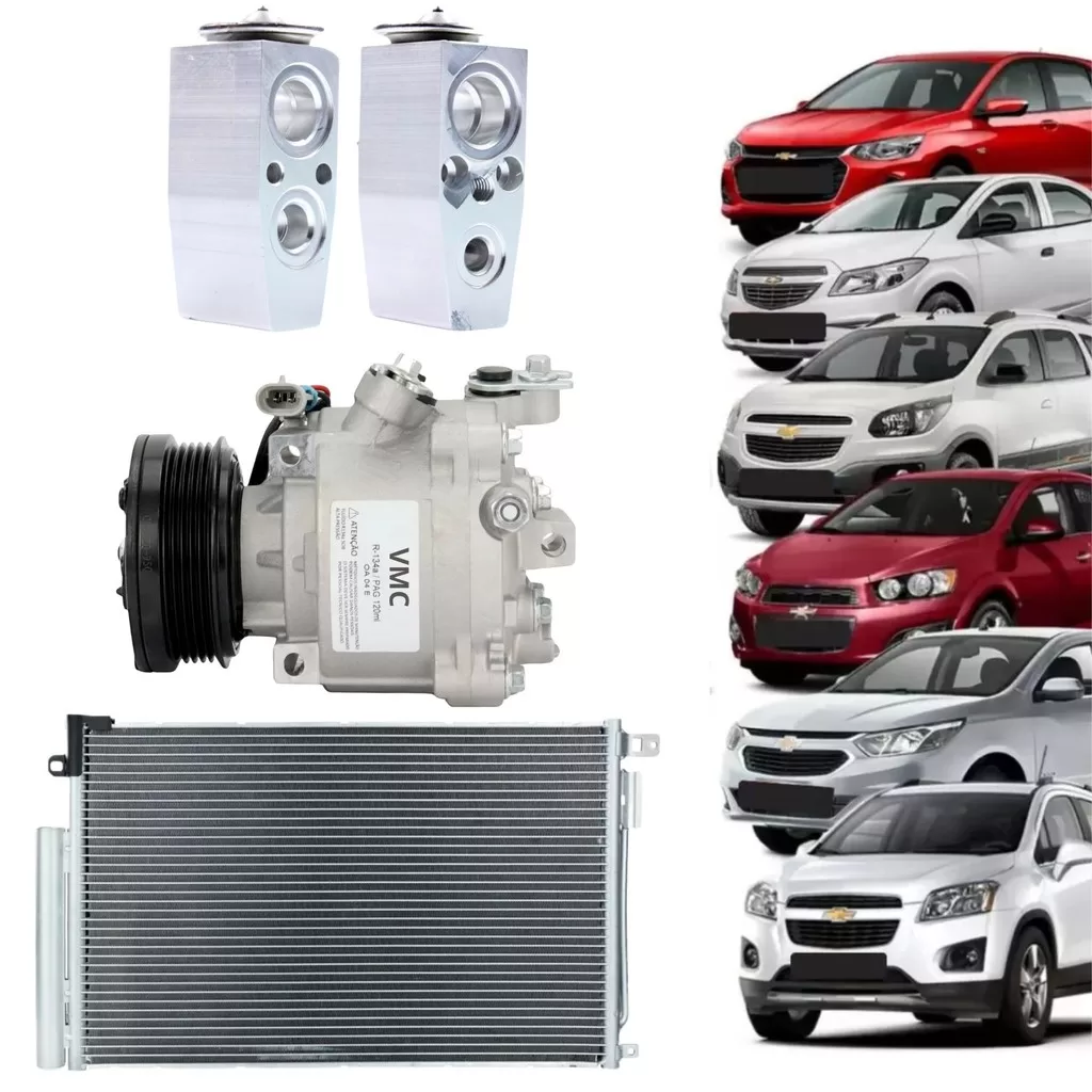 Kit Compressor Condensador Válvula Onix 2013, 14, 15, 16 top