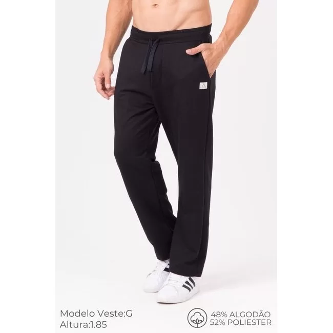 Calça Moletom Masculina Preto