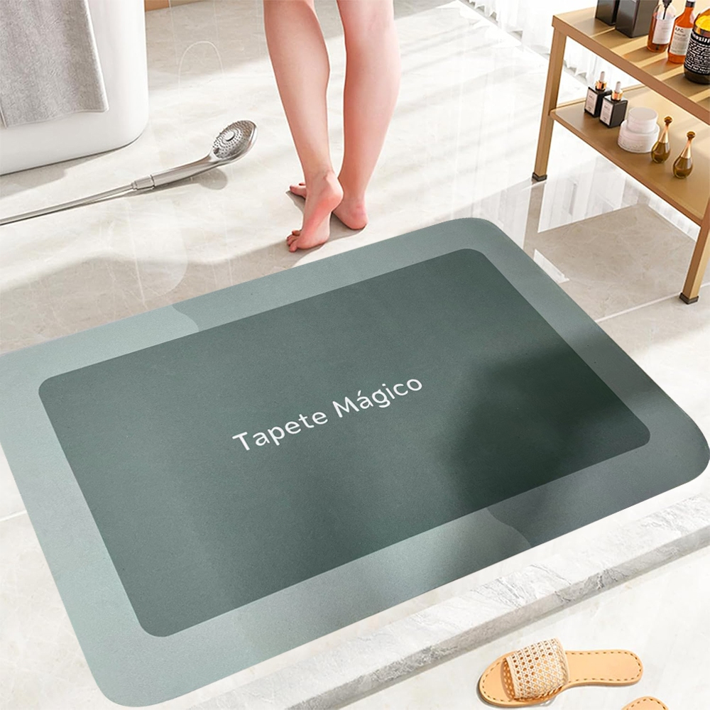 Tapete para Banheiro de Secagem Rápida e Super Absorvente Ideal para Chuveiro Cozinha e Varanda