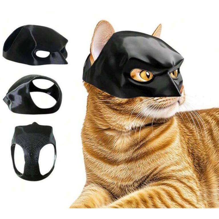 Máscara de Gato Batman   Acessório 3D para Pets,