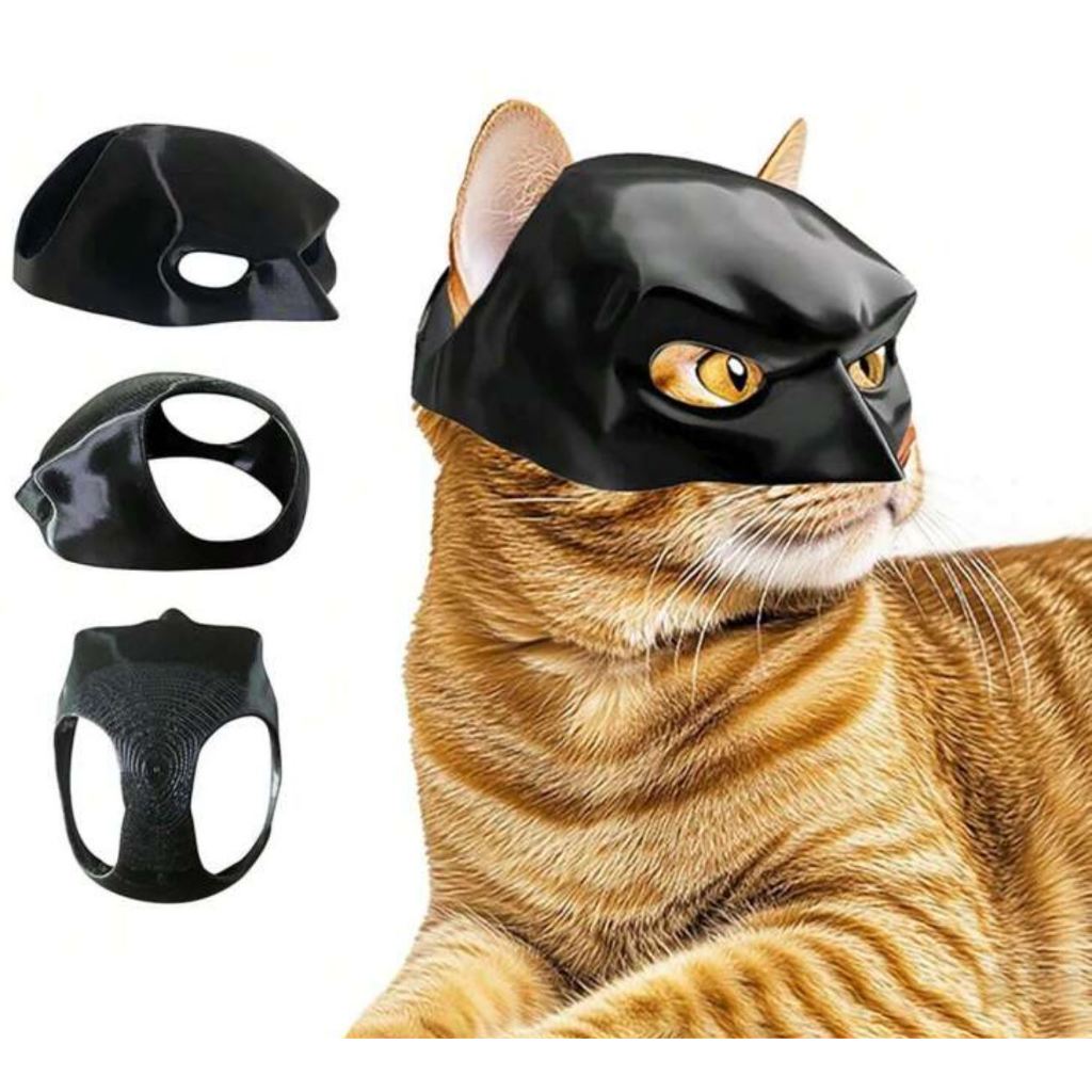 Máscara de Gato Batman   Acessório 3D para Pets, Cavaleiro das Trevas