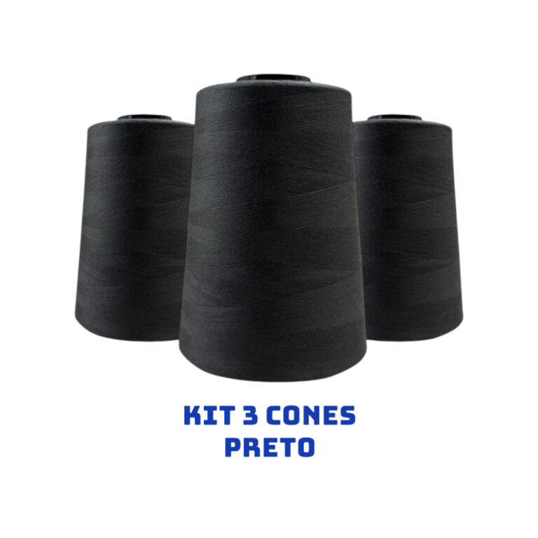 Kit 3 cones linha 80 Preta-alta qualidade para cos