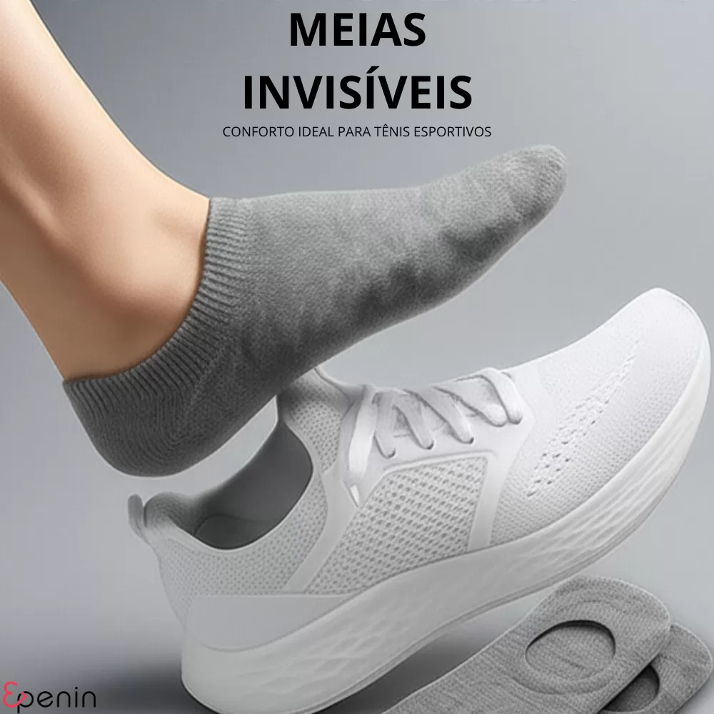 Kit 3 Meias Sapatilha Invisível Unissex Confortável