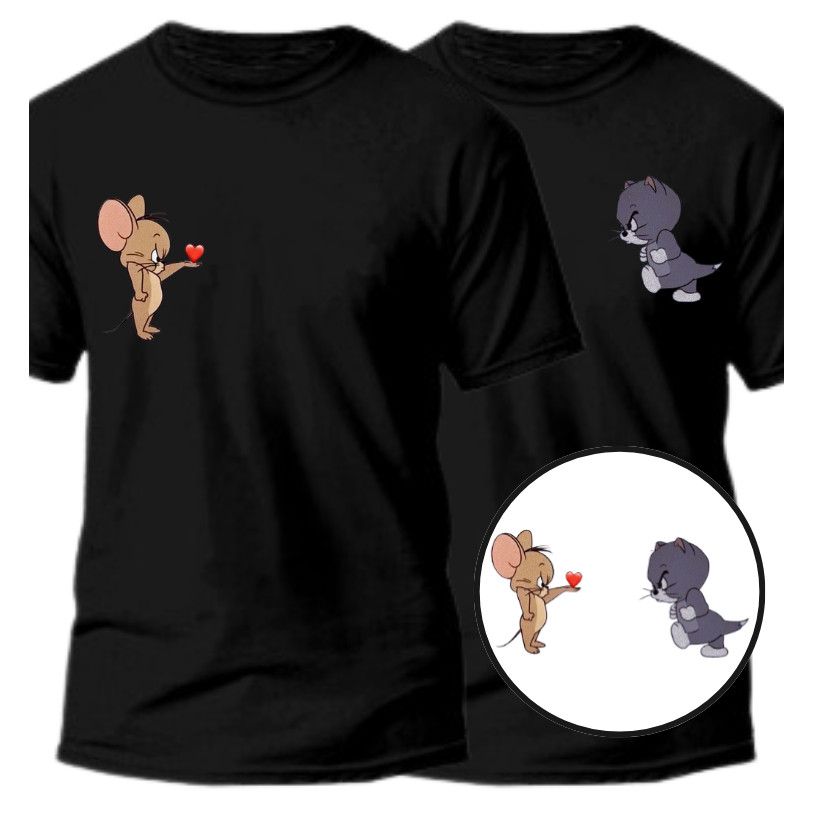 Camiseta Casal Tom e Jerry – 100% Algodão Casal