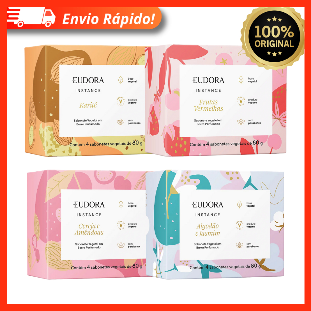 Sabonete Vegetal Em Barra Perfumado Instance 4x80g – Eudora