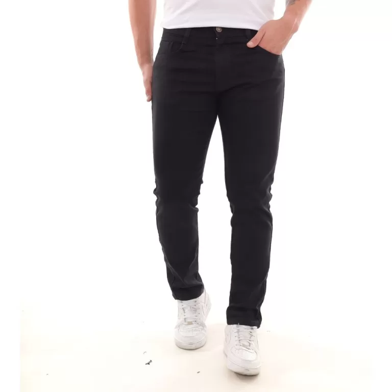 Calça Jeans Masculina Preta Skinny Tendência Bas