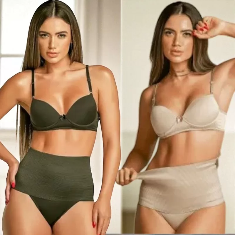 Cinta Modeladora Plus Size kit 2 Cintas ou 1 Cinta Calcinha Cinta Segura Barriga de Alta Compressão