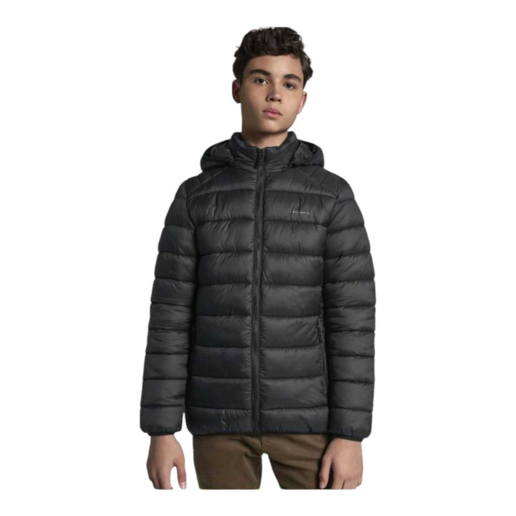 JAQUETA INFANTIL EM NYLON COM CAPUZ REMOVÍVEL 4-6-8-10